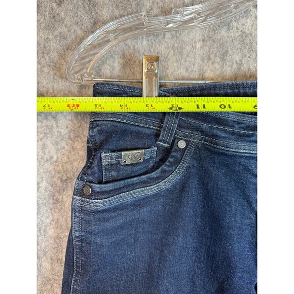 Kuhl Womens Thermik Straight Leg Denim Blue Jeans Style 6255 - Size 8 Short - Picture 8 of 10